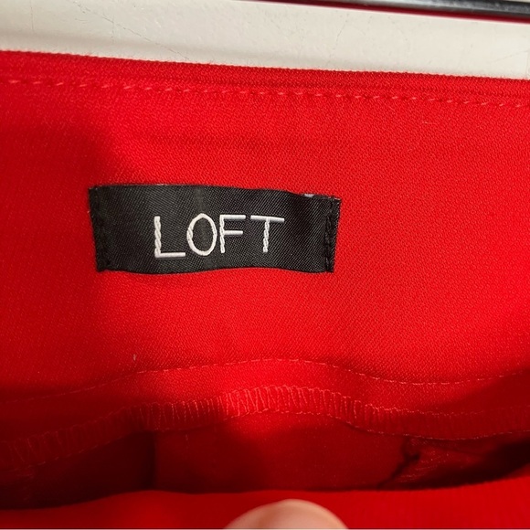 Loft bright red Marisa skinny pants size 8 - Picture 4 of 10